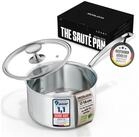 Morleos Kochtopf &Oslash; 20 cm 3 Liter Edelstahl Suppentopf + flachem Glasdeckel,...