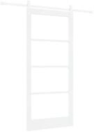 vidaXL Haust&uuml;r Schiebet&uuml;r ORKDAL Wei&szlig; 93 x 202 cm Massivholz Kiefer und Glas