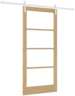 vidaXL Haust&uuml;r Schiebet&uuml;r ORKDAL Natur 93 x 202 cm Massivholz Kiefer und Glas