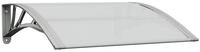 vidaXL Markise T&uuml;rvordach Grau und Transparent 80x75 cm Polycarbonat (1-St)