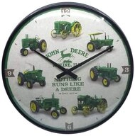 Nostalgic-Art Wanduhr Wanduhr K&uuml;chenuhr &Oslash;31cm Analog Metall Batterie - John Deere