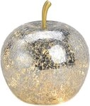 Wurm LED Dekoobjekt LED Dekolampe Apfel Glas 20er LED Lichterkette Timer &Oslash;16cm