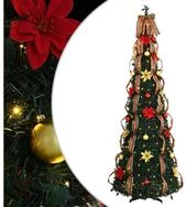 vidaXL LED Baum K&uuml;nstlicher Weihnachtsbaum mit 200 LEDs Gr&uuml;n 215 cm PVC