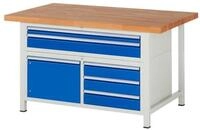 RAU Werkbank Werkbank 1500x900x840-1040mm 5xSchublade-TA 1xT&uuml;r...