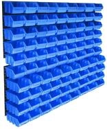 vidaXL Werkzeugbox 96-tlg. Beh&auml;lter-Set f&uuml;r Kleinteile mit Wandplatten Blau...
