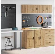 vidaXL Schrankmodule Garagenschr&auml;nke 2 Stk. Artisan-Eiche Holzwerkstoff