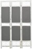 vidaXL Raumteiler 3-tlg. Raumteiler Grau 105x165 cm Stoff, 1-tlg.