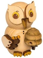 Kuhnert Dekofigur MINI Eule (7 cm) erzgebirgische Holzkunst