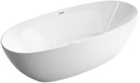 Bernstein Badewanne BELAQUA Wei&szlig; gl&auml;nzend 170 x 80 cm, Freistehende Badewanne...