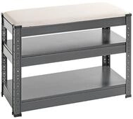 HAKU Schuhbank in anthrazit, grau - 60x47x28cm (BxHxT)