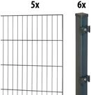 GARDEN 'N' MORE Einstabmattenzaun Standard, (11-St), 5 Elemente f&uuml;r 10 m, LxH:...