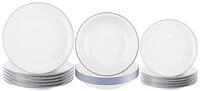 Seltmann Weiden Tafelservice Compact Blaurand Teller-Set 18er Set (18-tlg), 6