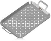 BBQ-Toro Grillplatte Edelstahl Grillschale, 44 x 26 x 4,5 cm, Grillpfanne,