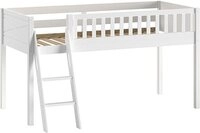Vipack Hochbett Scott (Made in Europe) m. Rollrost, LF 90x200 cm, Kiefer wei&szlig;
