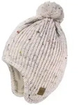 MAXIMO Strickm&uuml;tze Wollanteil, gef&uuml;ttert, Ohrenklappen, mit Bommel beige 49