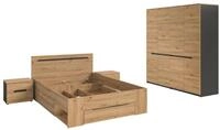 xonox.home Schlafzimmer-Set, (4tlg. Set inkl. Nachtkommoden, Bett 140X200,