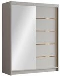 MIRJAN24 Kleiderschrank Flavio III (mit zwei Schwebet&uuml;ren) 150x58x200 cm,