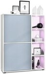 Vladon Highboard Cuba (Anrichte mit 2 T&uuml;ren, und 4 offene F&auml;cher inkl. RGB LED