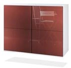 Vladon Kommode Rova V3 (Moderner K&uuml;chenschrank, mit 4 Push-to-Open T&uuml;ren),...