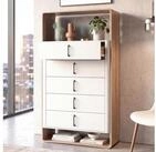 MCW Highboard MCW-P43-H, Abgerundete, organische Form, Stabile Konstruktion