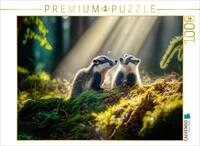 CALVENDO Puzzle CALVENDO Puzzle Dachse, 1000 Teile Lege-Gr&ouml;&szlig;e 64x48cm...