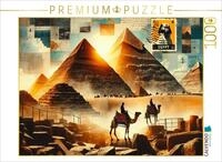 CALVENDO Puzzle CALVENDO Puzzle Echos der Ewigkeit: Pyramiden von Gizeh im