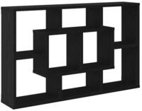vidaXL Seitenschrank Wandregal Schwarz Eichen-Optik 85 x 16 x 52,5 cm...