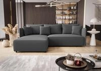 Fun M&ouml;bel Ecksofa Schlafsofa Sofa EVORA in Stoff Poso, Ottomane Links oder...