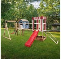 HOME DELUXE Spielturm Spielpark aus Holz WUNDERLAND - Farbauswahl, inkl....