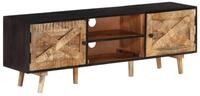 vidaXL Seitenschrank TV-Schrank 140x30x46 cm Rohes holz und Massivholz (1-St)