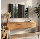IDIMEX Lowboard TECCA, Sideboard 145 cm mit 2 T&uuml;ren aus Massivholz wandmontage Eiche