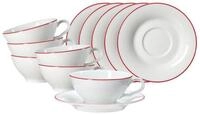 Ritzenhoff & Breker Tasse Ostfriese Teetassen mit Untertassen 100 ml 6er Set,...