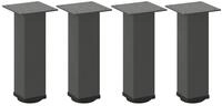 vidaXL Tischbein Couchtischbeine 4 Stk. Anthrazit 42-44 cm Stahl