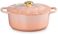 LE CREUSET Br&auml;ter Br&auml;ter Blume Signature rund p&ecirc;che 26cm, Emailliertes...