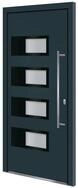 vidaXL Haust&uuml;r Haust&uuml;r Anthrazit 100x210 cm Aluminium und PVC (1-St)