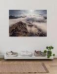 Komar Leinwandbild Sea of Fog - Gr&ouml;&szlig;e 60 x 40 cm, Baum, Berge, Blumen,...