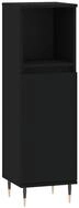 vidaXL Midischrank Badschrank Schwarz 30x30x100 cm Holzwerkstoff (1-St)