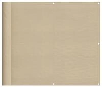 vidaXL Balkonsichtschutz Balkonabdeckung Beige 90x800 cm 100 % Polyester-Oxford
