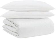 vidaXL Bett Bettdecken Set mit Kissen 3 pcs Wei&szlig; Daunenfeder (3-tlg)
