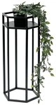 DanDiBo Blumenhocker Metall Schwarz 6eck 50 - 70 cm Blumenhocker 96453