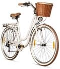 bergsteiger Cityrad Marseille 26 Zoll, 28 Zoll Damenfahrrad, ab 150 cm, Korb aus