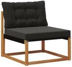 vidaXL Sofaelement Outdoor Mittelsofa Massives nholz und Textilene Natur (1 St)