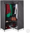 relaxdays Eckkleiderschrank aus Stoff Anthrazit