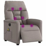 vidaXL Sessel Massagesessel Elektrisch Taupe Stoff (1-St)