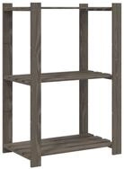 vidaXL Mehrzweckregal 60 x 38 x 90 cm Lagerregal mit 3 B&ouml;den Grau 60x38x90 cm