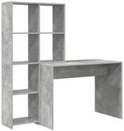 vidaXL Schreibtisch Schreibtisch Beton Grau 138,5 x 55 x 143 cm Holzwerkstoff...