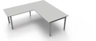 KERKMANN Schreibtisch Schreibtisch Form5 200 200x100x68-82cm / Anbau 120x80cm