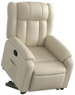 vidaXL Sessel Relaxsessel mit Aufstehhilfe Creme Kunstleder (1-St)