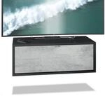 Vladon Lowboard Lana 800 (TV-Kommode, mit Klappe), Schwarz matt/Beton Oxid...