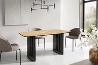 WFL GROUP Esstisch Cavaro ausziehbar rechteckig industrial mit schwarzen...